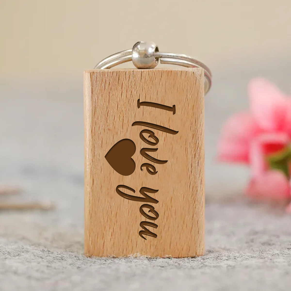 Personalized Wooden Keyring for your loved one